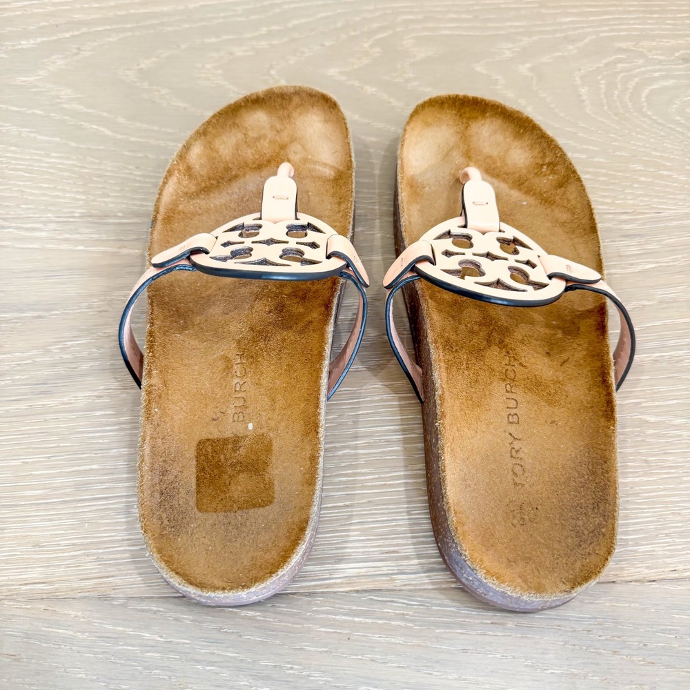 Tory Burch Miller Cloud Pink Coquette Cottagecore Old Money Boho Sandal 8 - Picture 5 of 6
